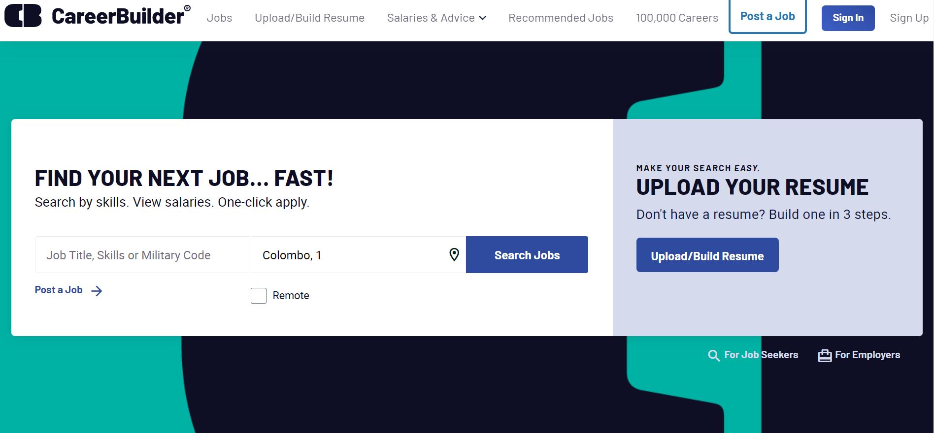 Careerbuilder screenshot