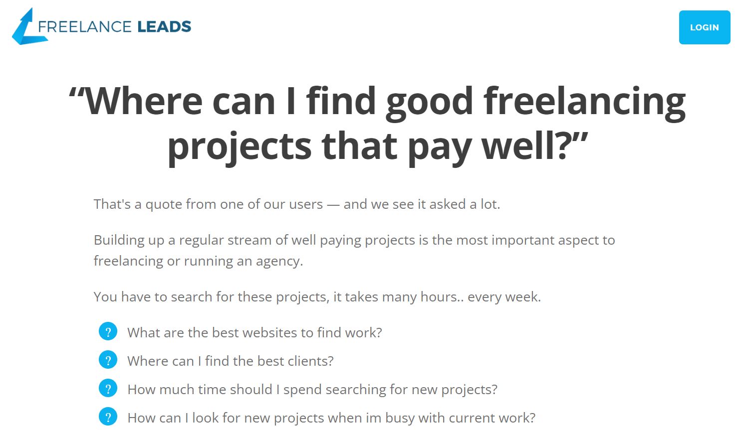 Freelance Leads screenshot