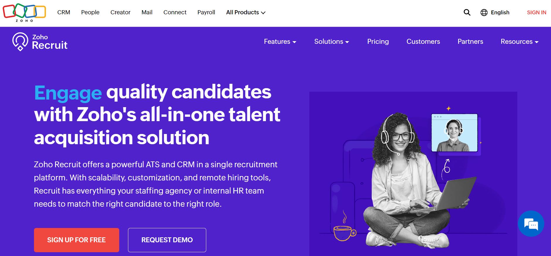 Zoho Recruit screenshot